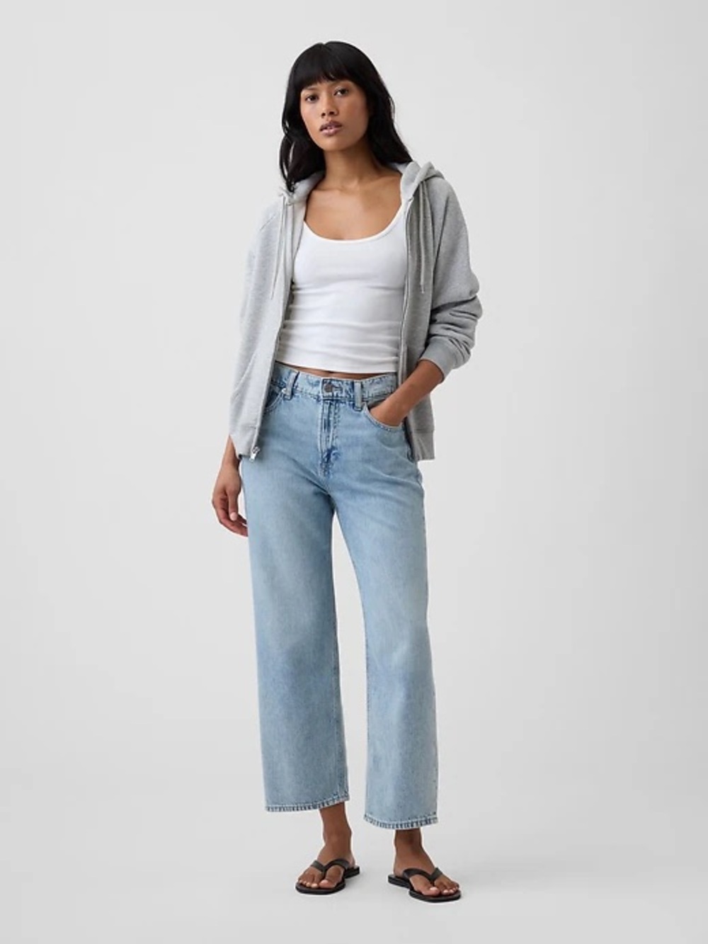 GAP denim supersoft relaxed straight crop jeans 8/29